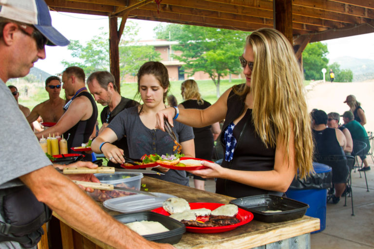 rafting meals eating