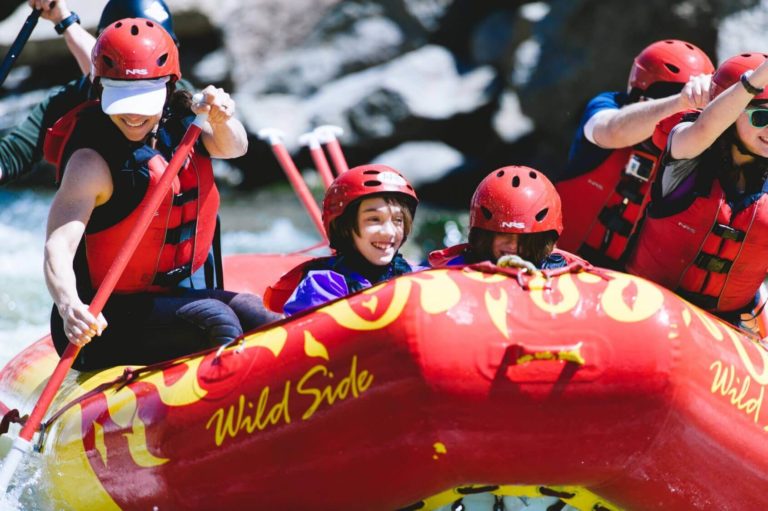 outdoor activities with kids white water rafting