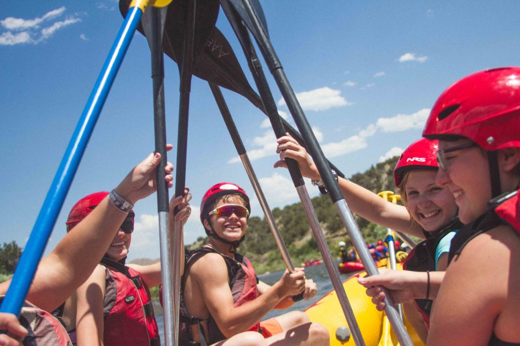 high five with paddles