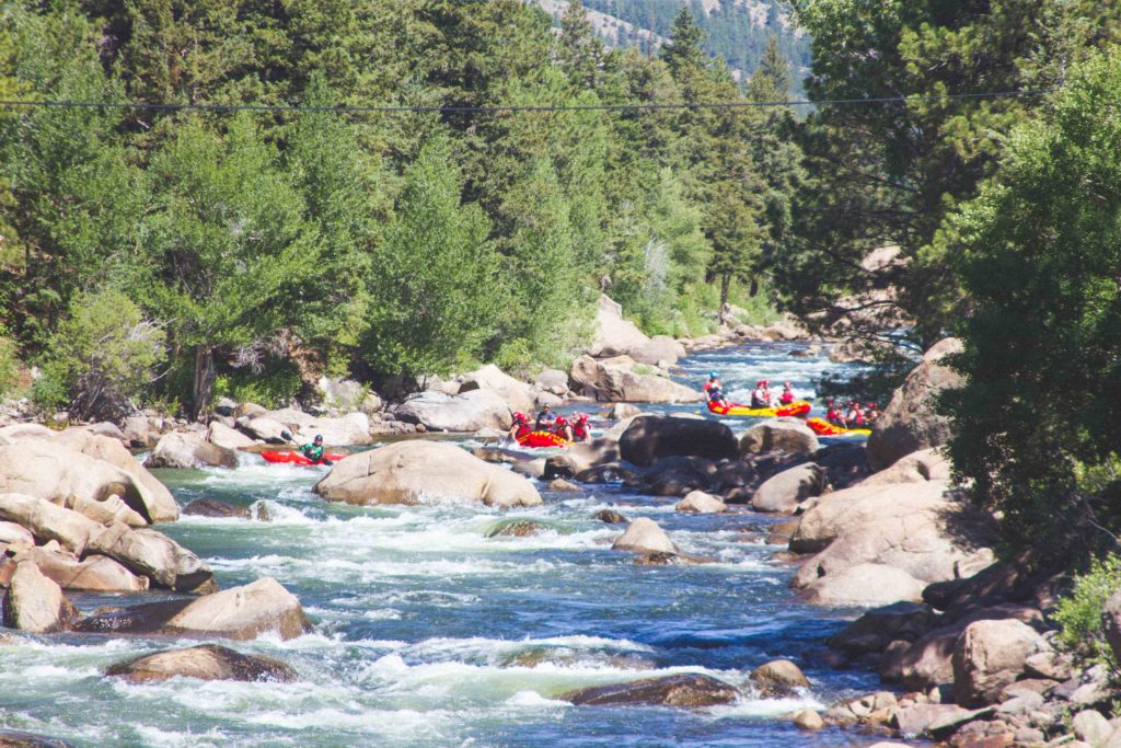 sunny white water rafting season